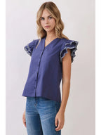 Moriah Ruffle Blouse