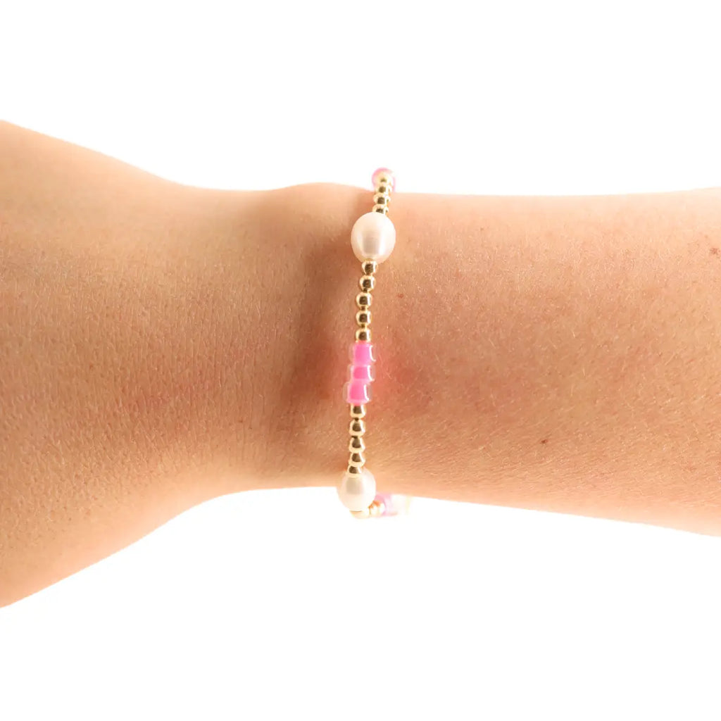 Hot Pink Pearl Poppi Bracelet