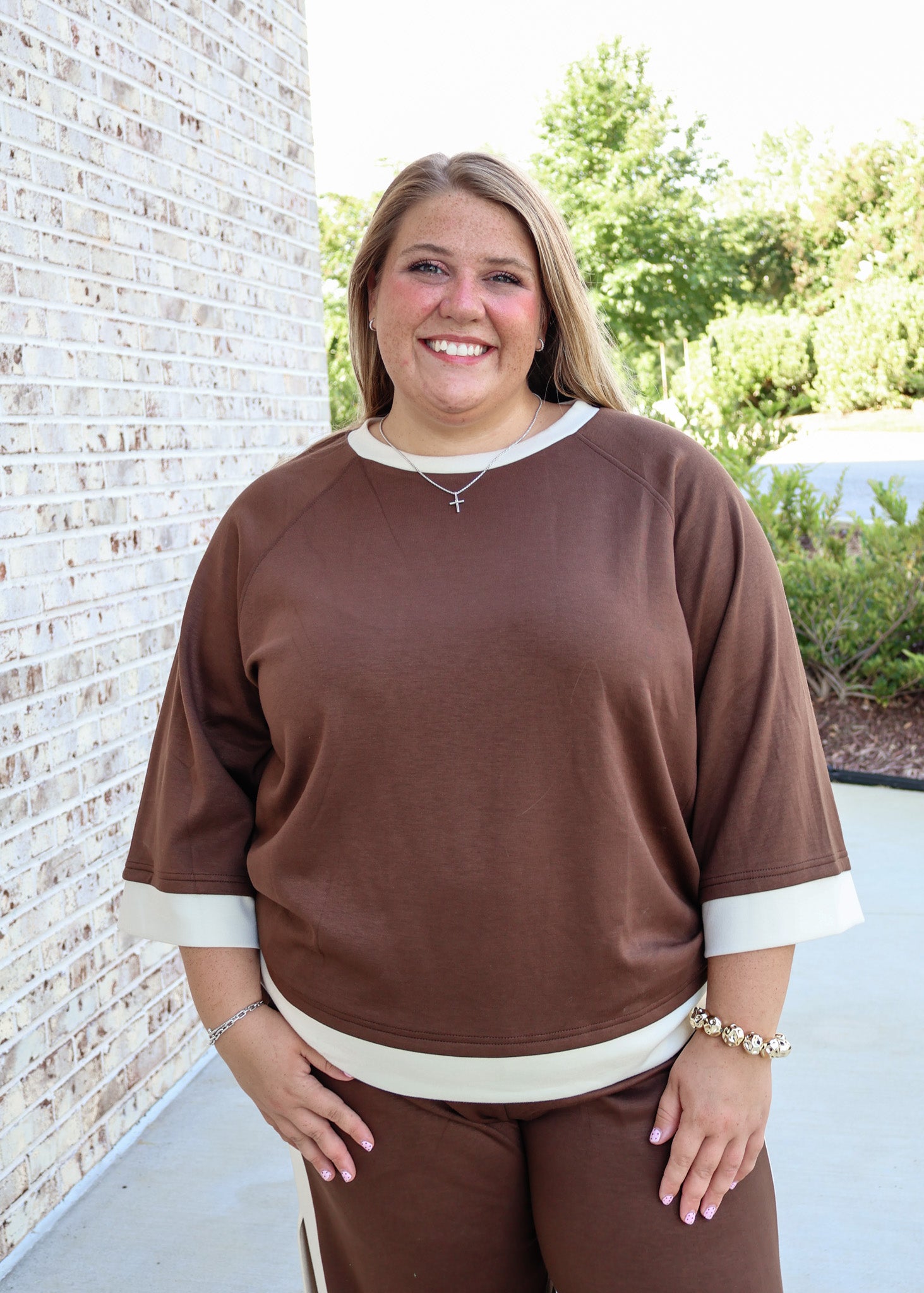 The Sutton Luxe Colorblock Top