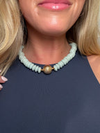 Wooden Bead & CCB Choker