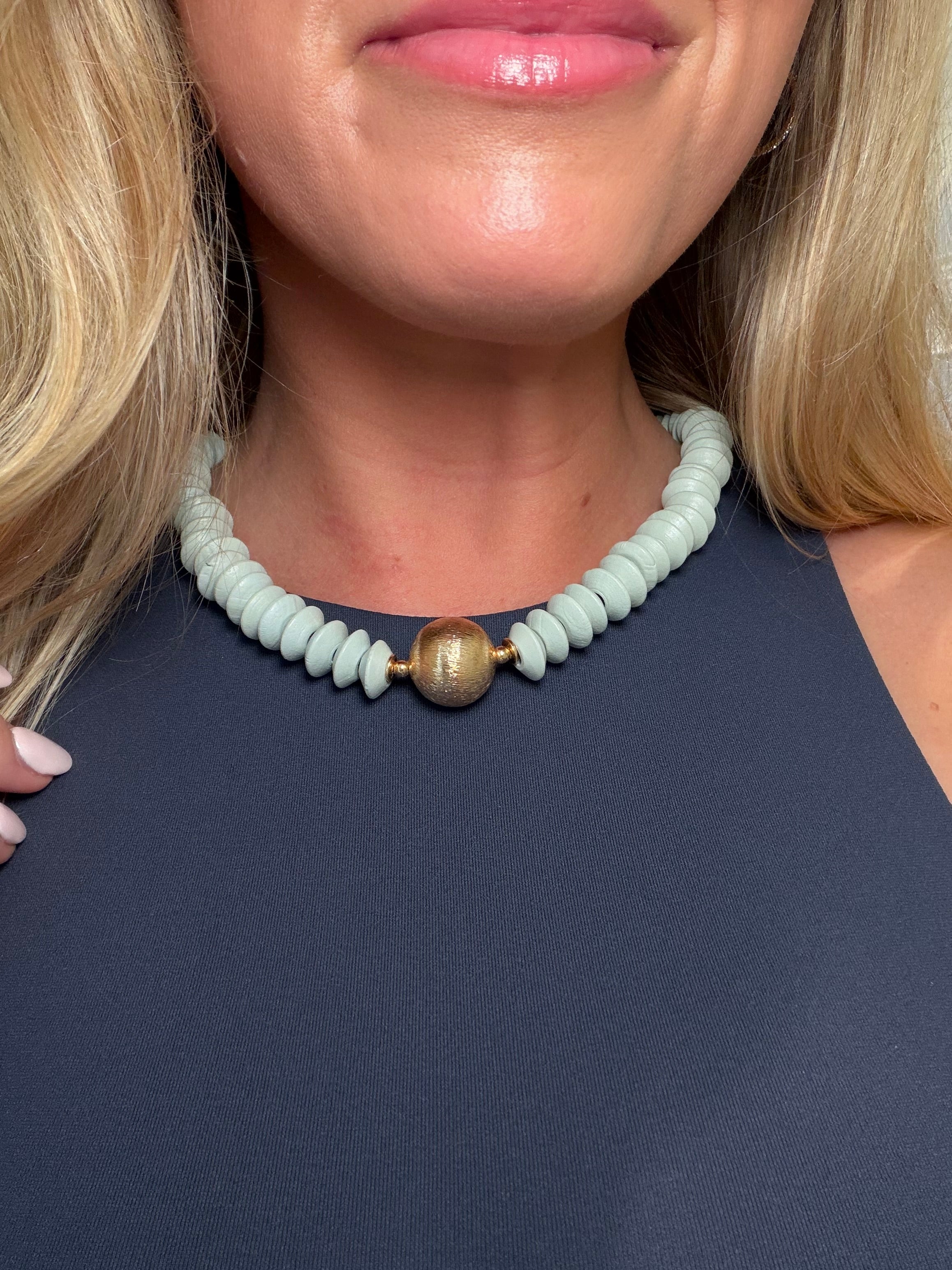 Wooden Bead & CCB Choker
