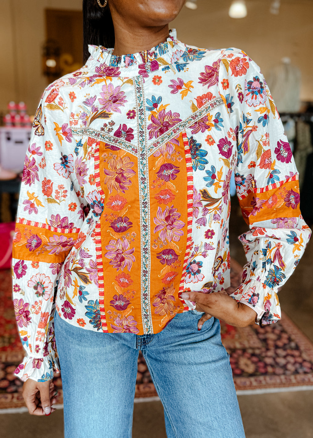 Ember Blossom Blouse