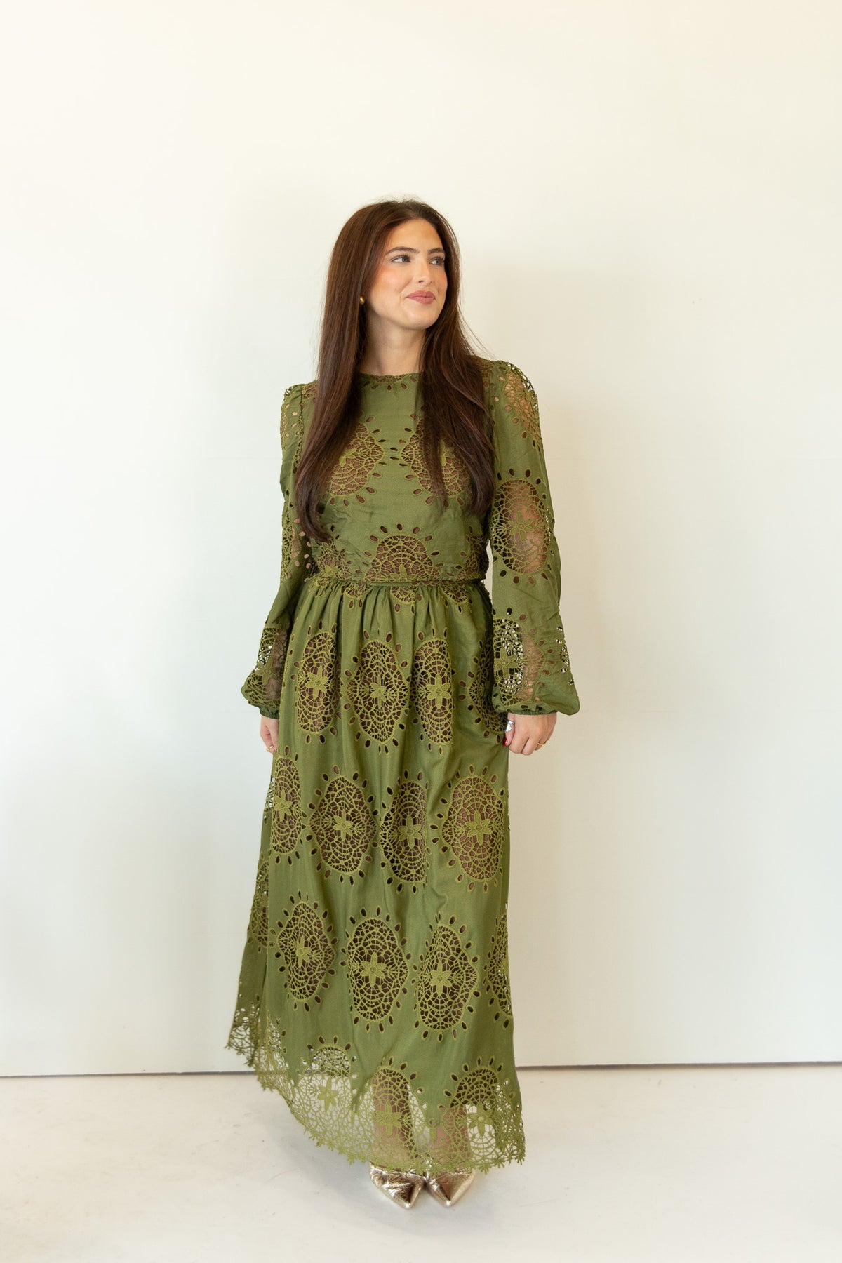 The Valencia Eyelet Maxi Skirt