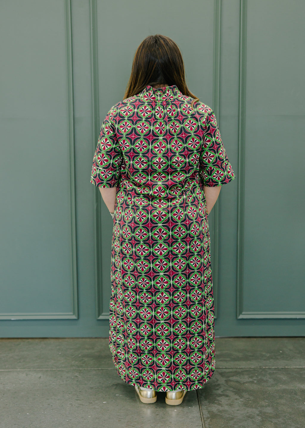 Lattice Bloom Midi Dress