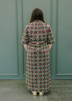 Lattice Bloom Midi Dress