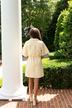 Anna Pintuck Short Sleeve Mini Dress