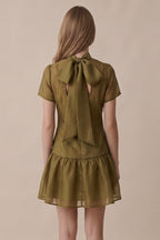 Anna Mock Neck Mini Dress
