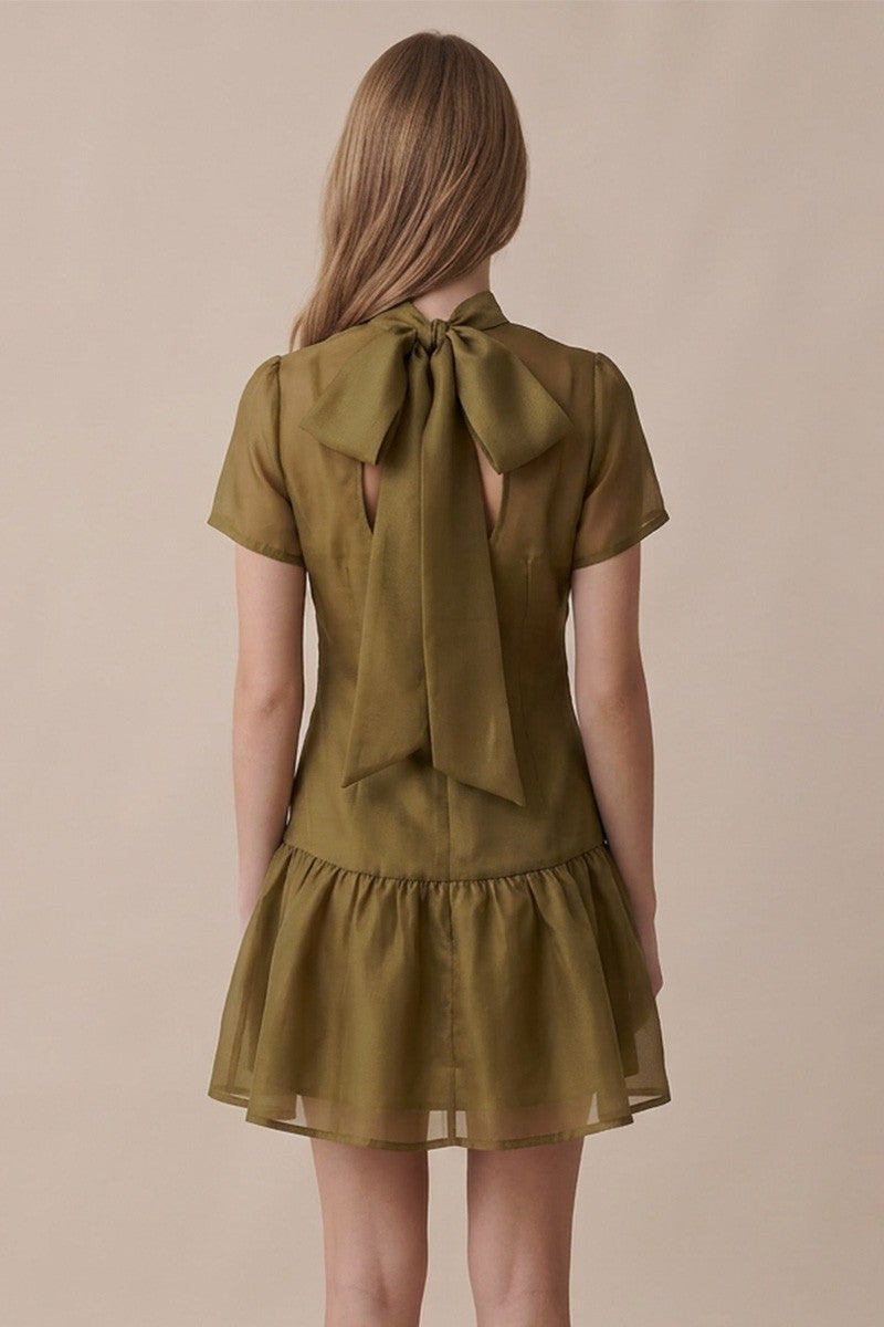 Anna Mock Neck Mini Dress