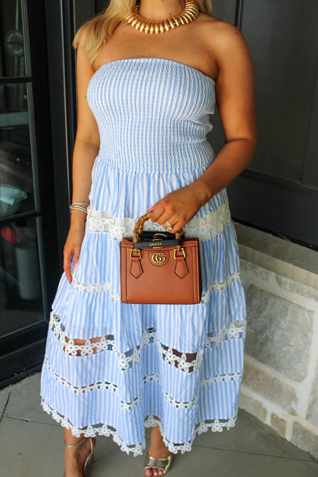 Palmer Striped Sleeveless Maxi Dress