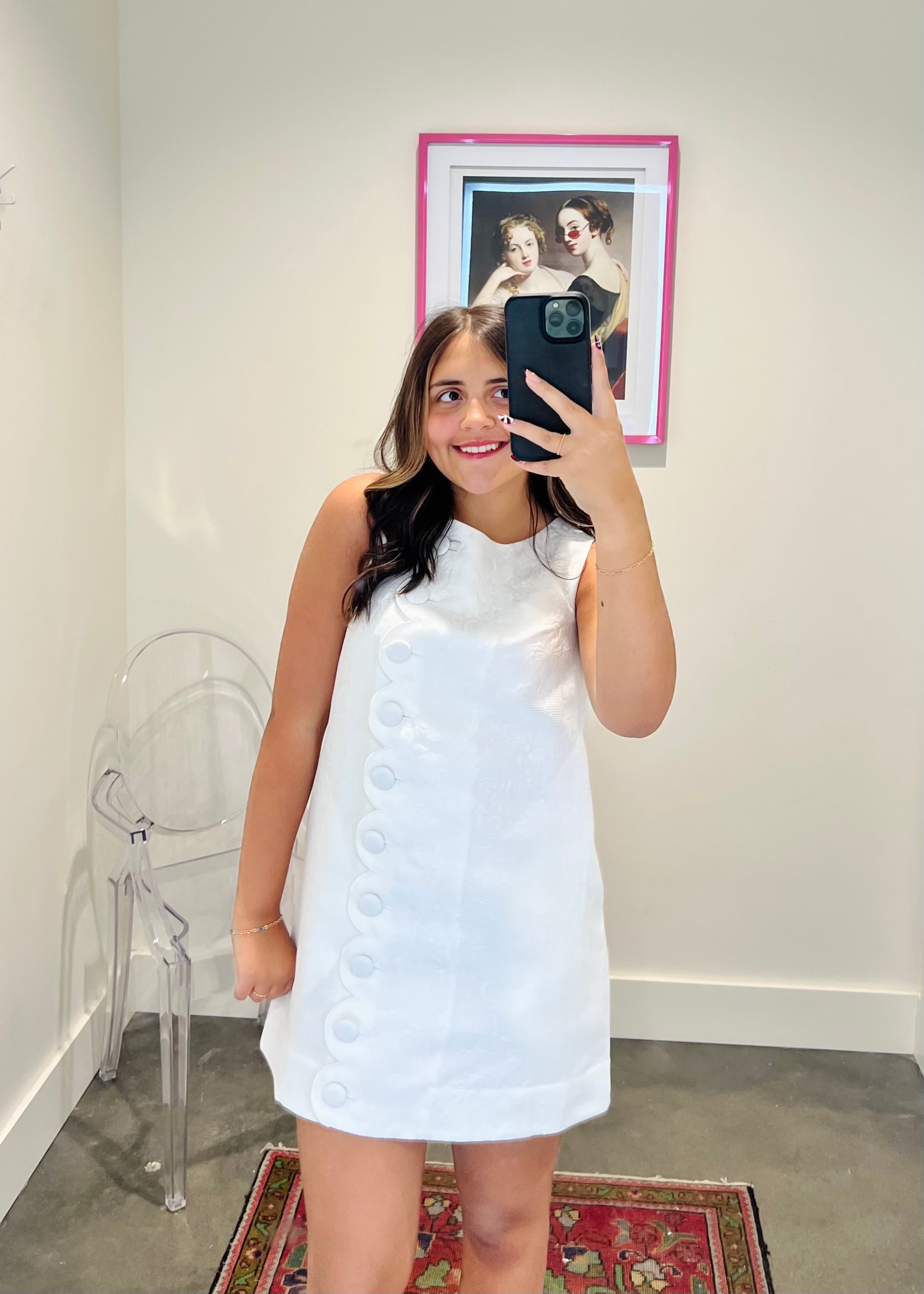 Eloise Scalloped Shift Dress