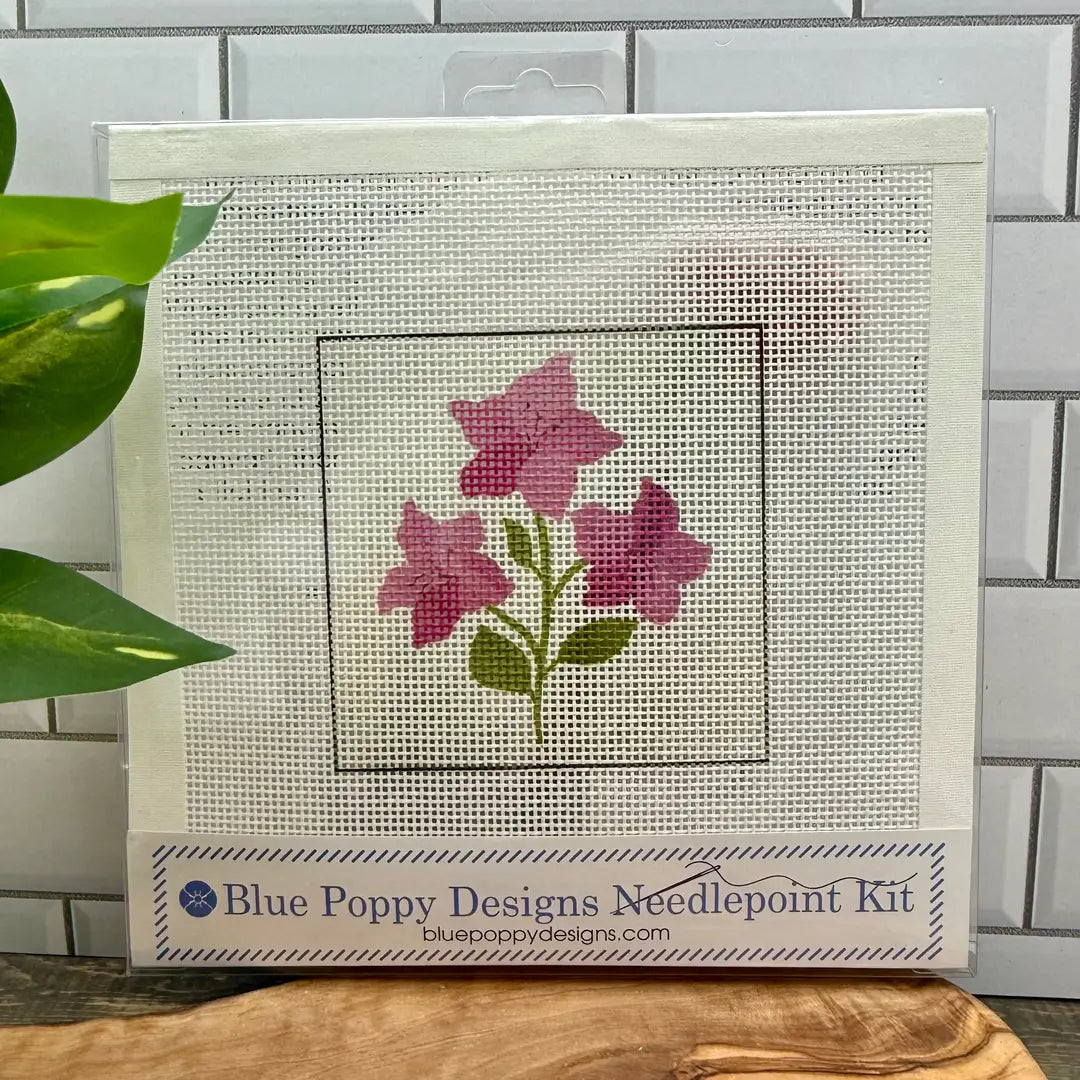 Blue Poppy Needlepoint Starter Kit