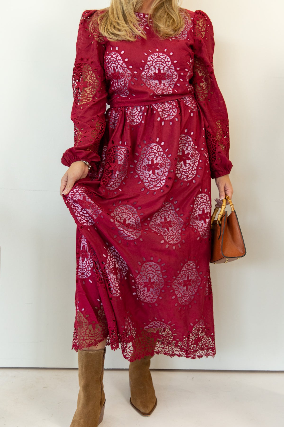 The Valencia Eyelet Maxi Skirt