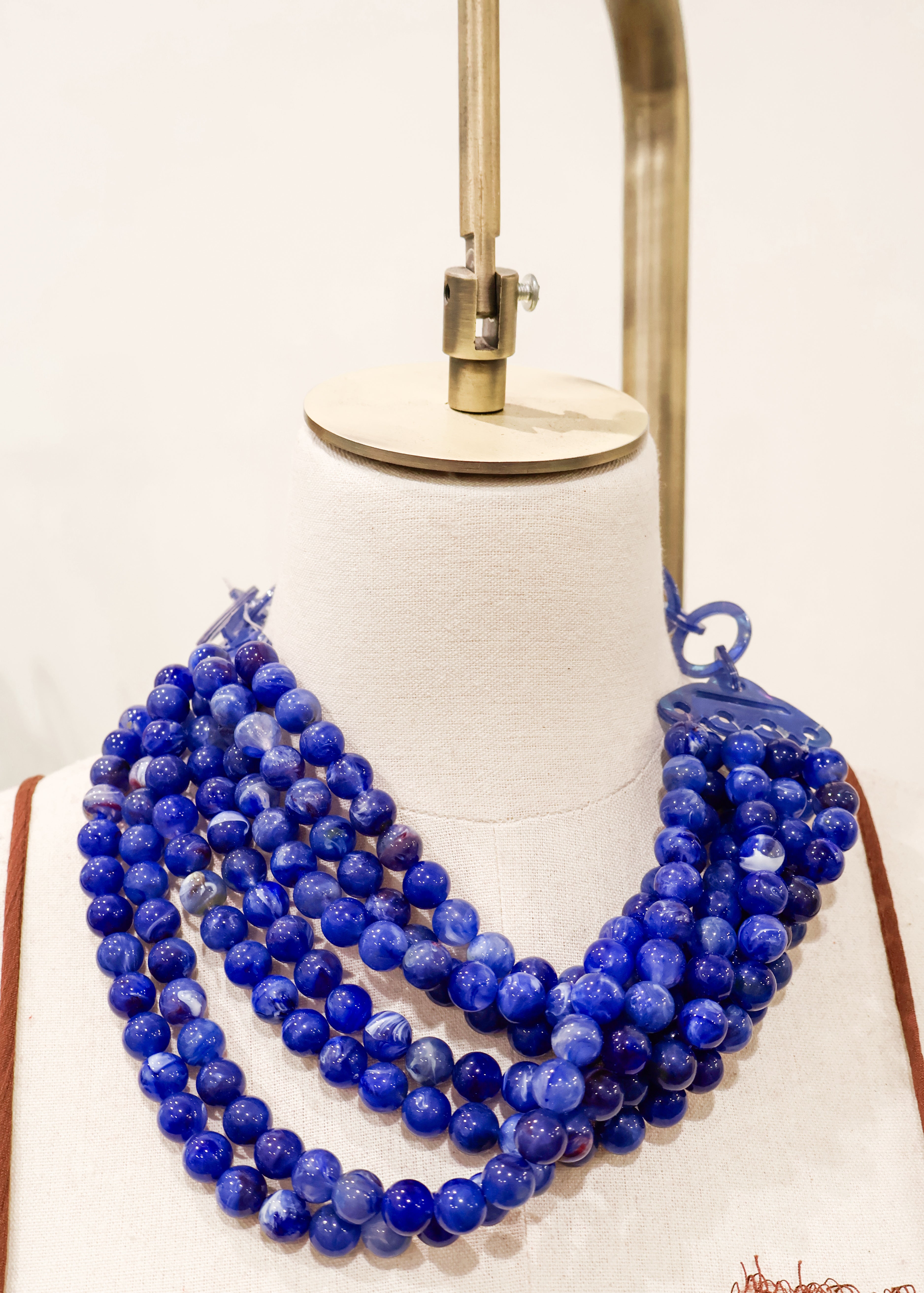 7 Layered Agate Ball Necklace