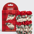 Holiday Ruched Satin Scrunchies 7pc Set