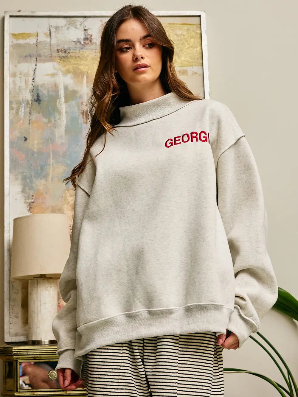 Eleanor "Georgia" Embroidered Sweatshirt