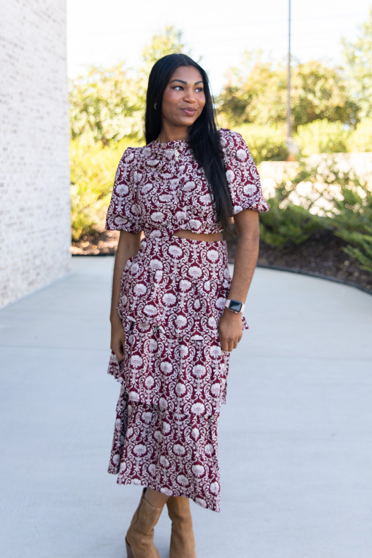 Roselyn Floral Print Crop Top