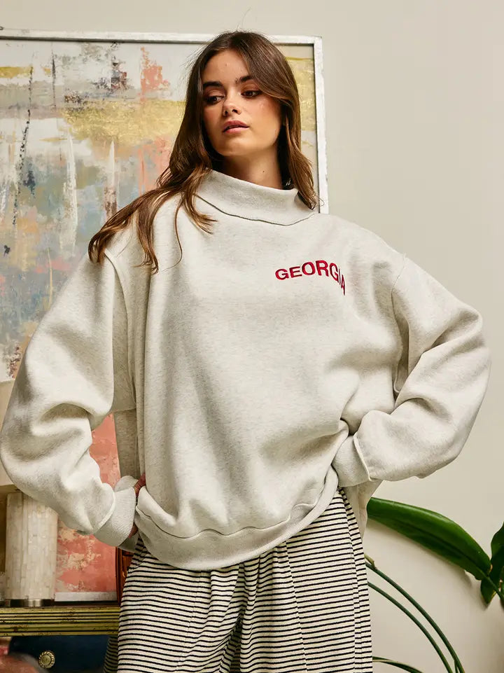 Eleanor "Georgia" Embroidered Sweatshirt
