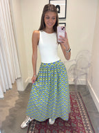 The Bradford Green Midi Skirt