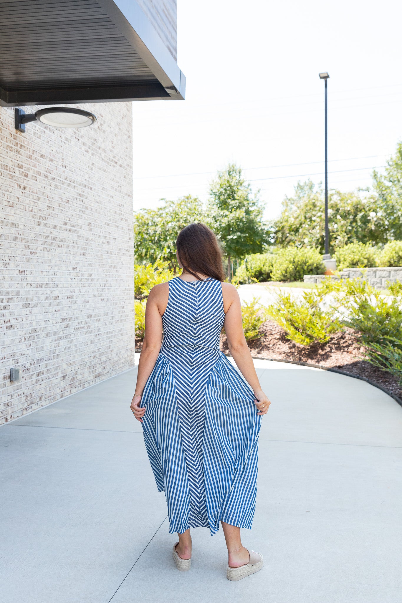 Palmer Striped Midi Dress