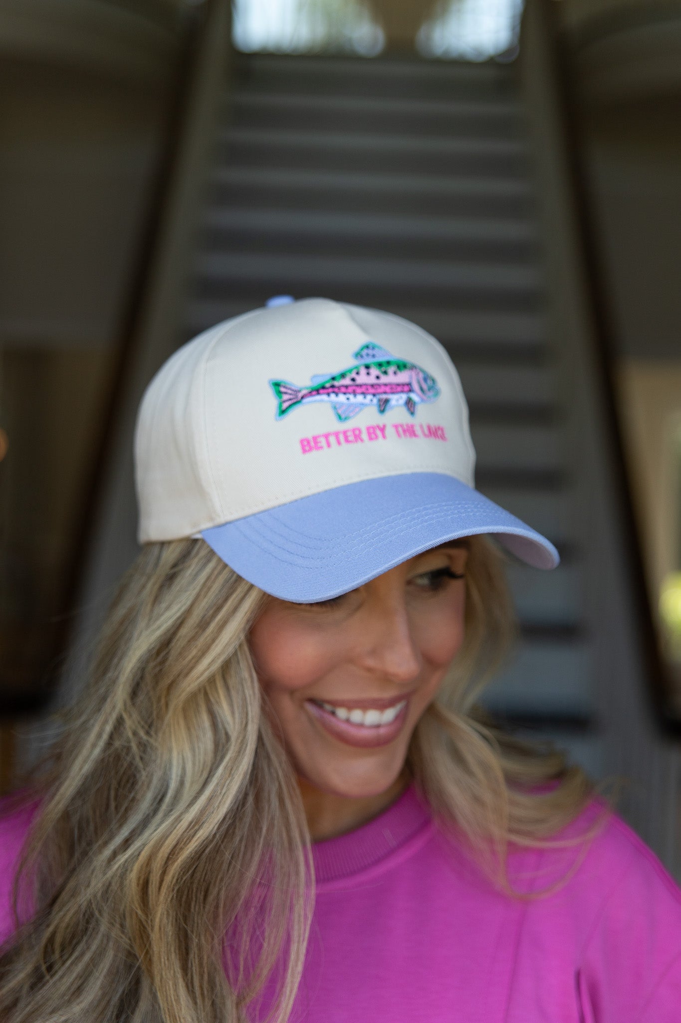 Better By The Lake Fish Trucker Hat