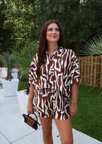 Ellie Zebra Print Short Set