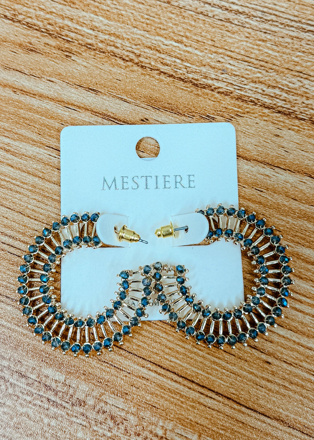 Beaded Bar Hoop Earring
