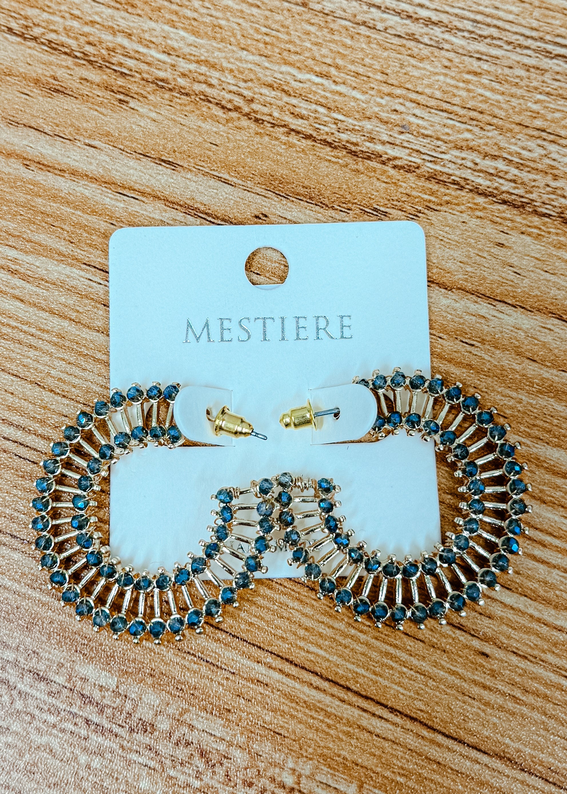 Beaded Bar Hoop Earring