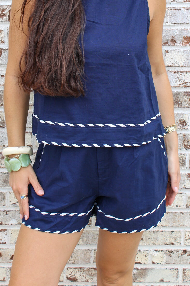 Nora Nautical Trim Shorts