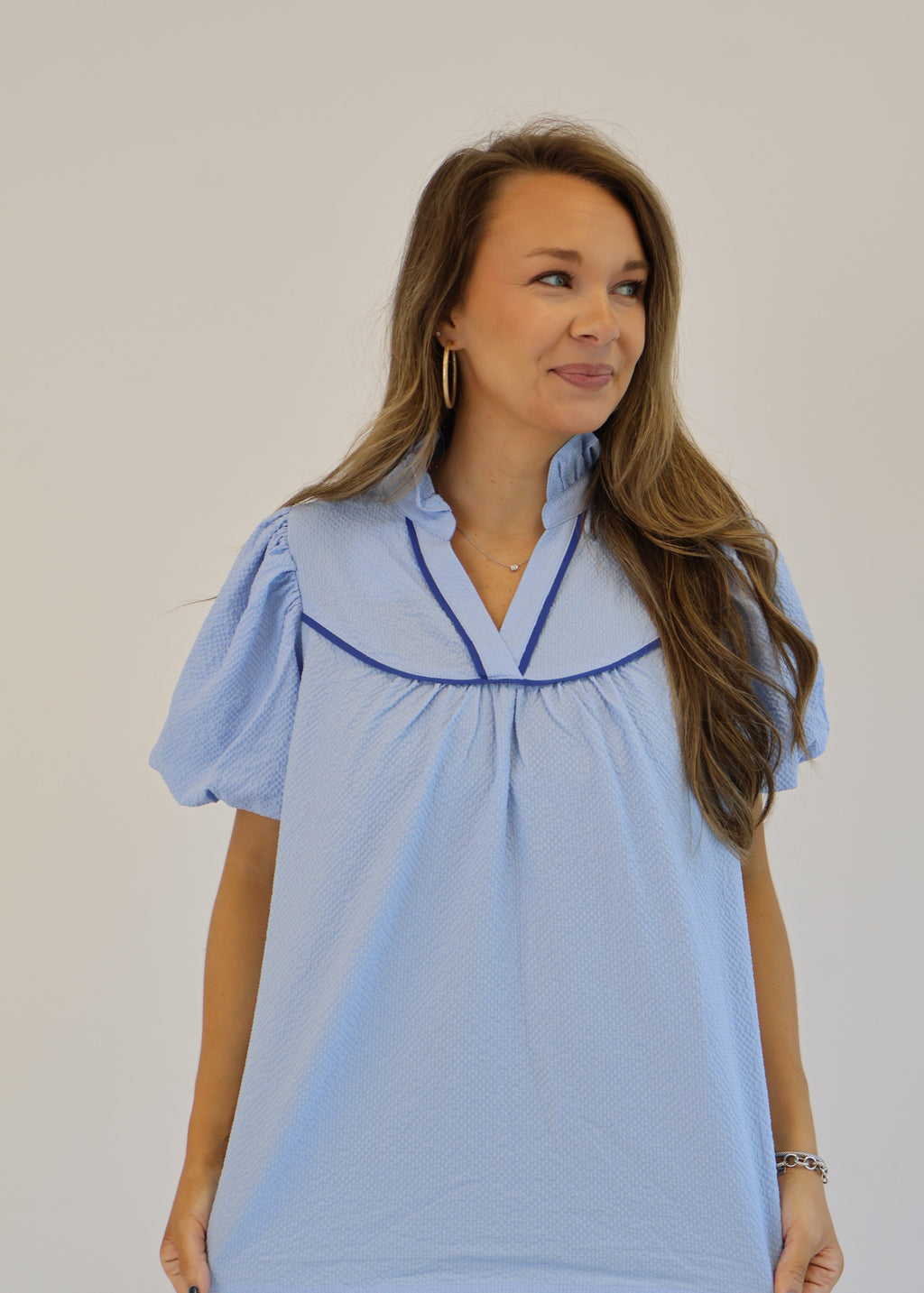 Lucia Contrast Trim Blouse