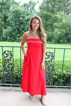 Maren Contrast Trim Maxi Dress