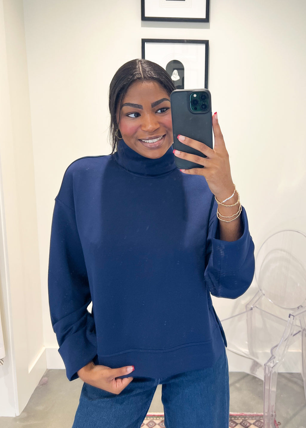 AirEssentials Cropped Turtleneck