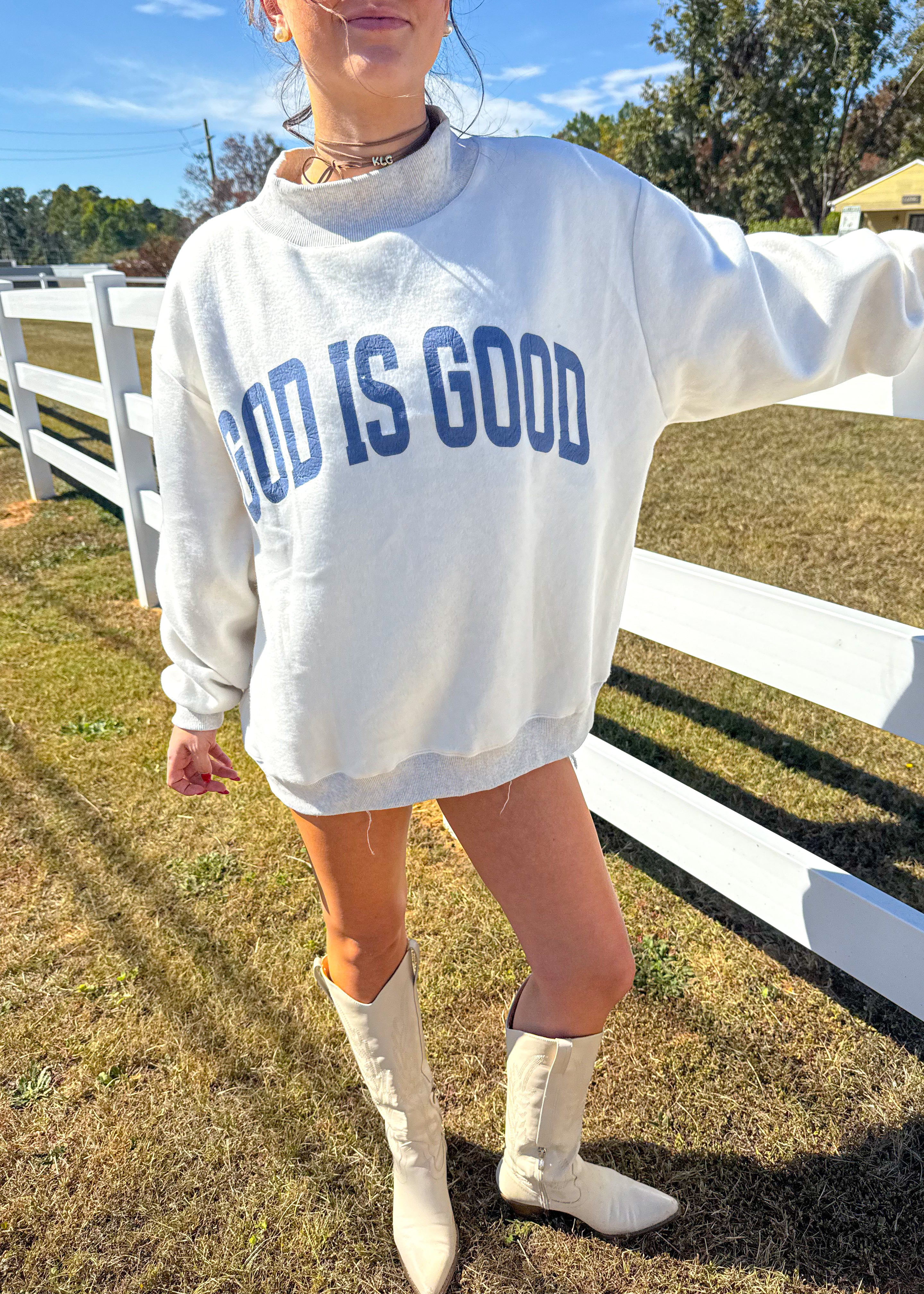 Jesus Reversible Mock Neck Sweatshirt