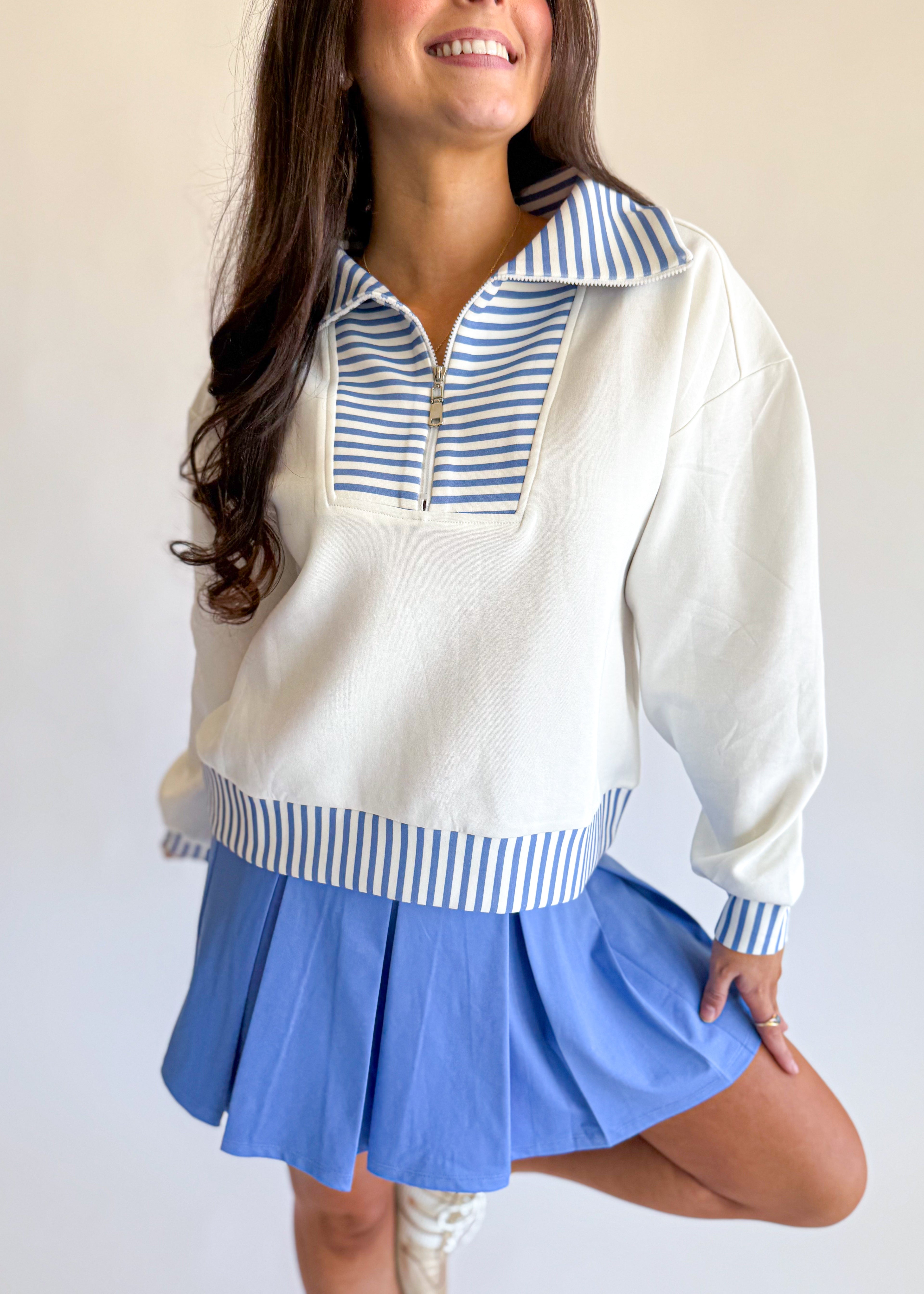 Tilley Striped Collar Pullover