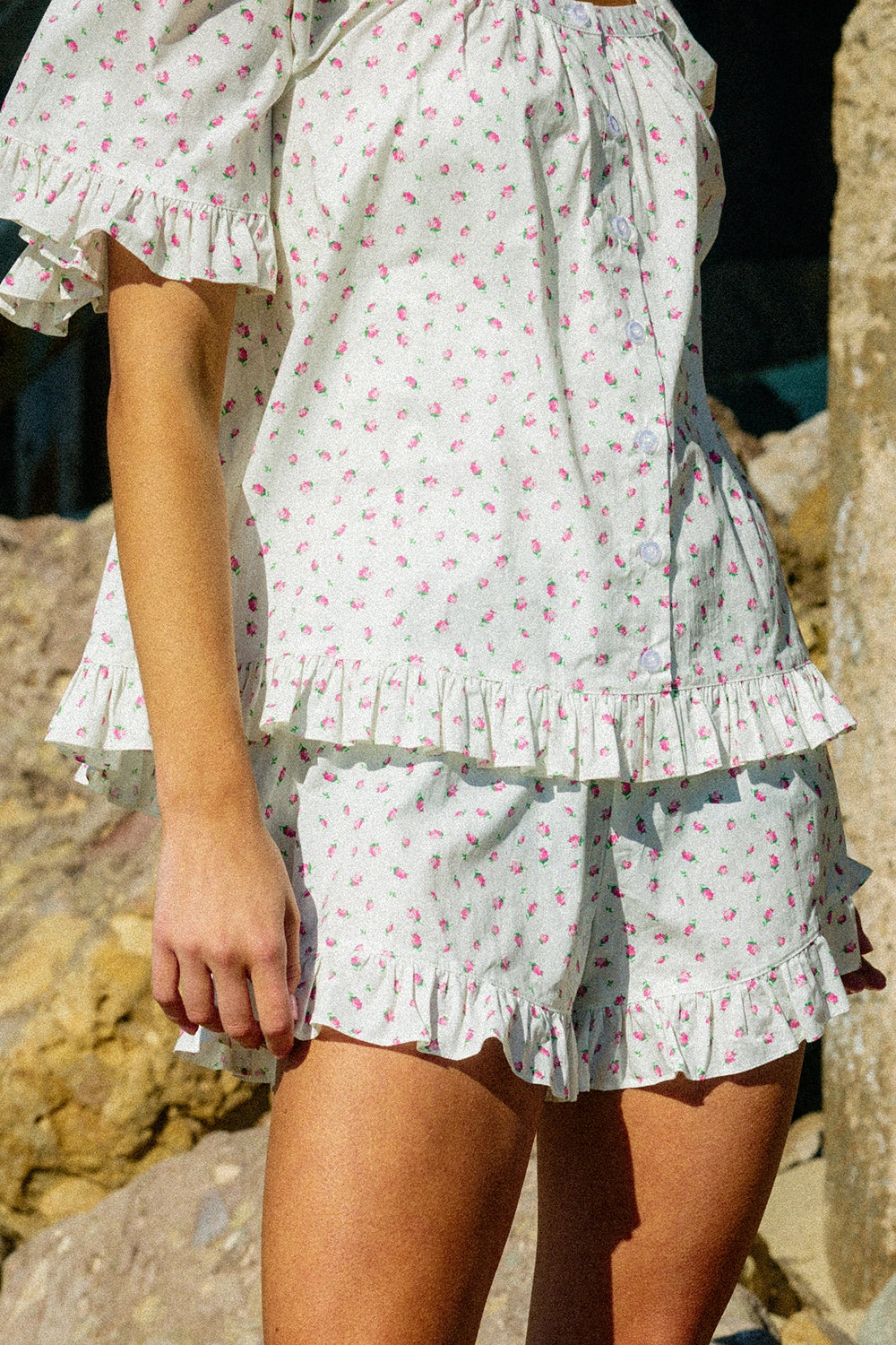 Yvette Floral Ruffle Shorts
