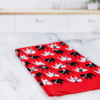 Spirit Bulldog in Red Cotton Linen Tea Towel