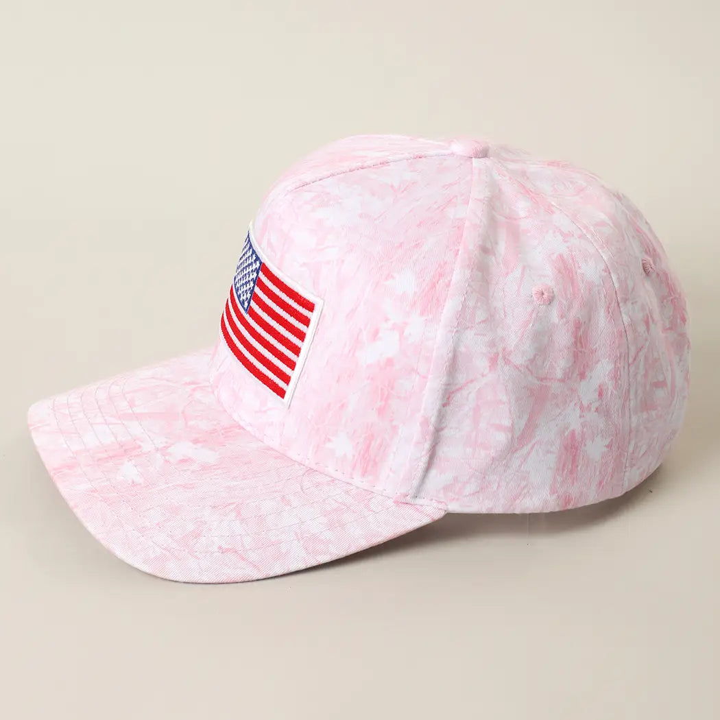 USA Flag Embroidered Patch Camo Hat