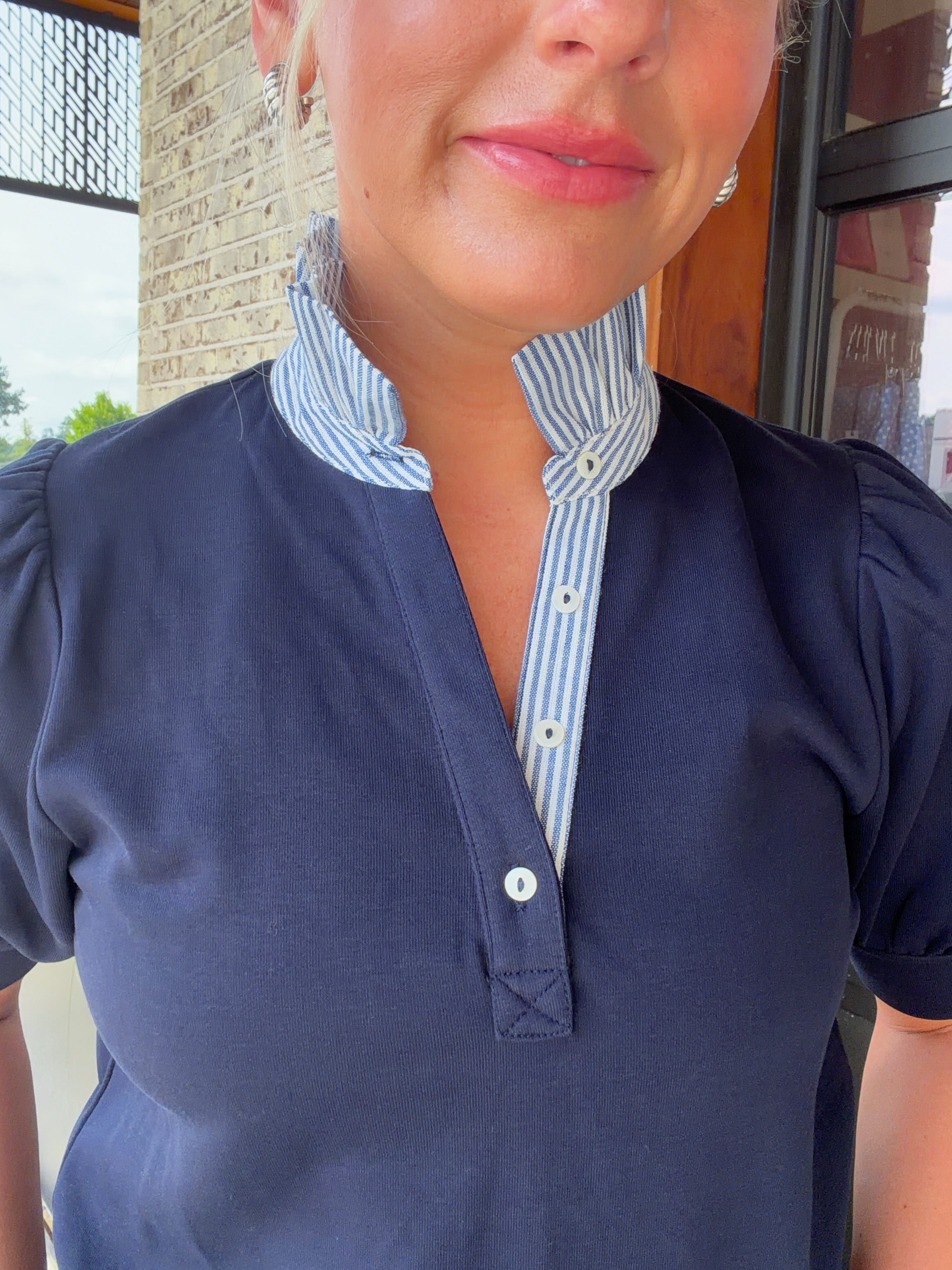 Sloan Ruffle Neck Blouse