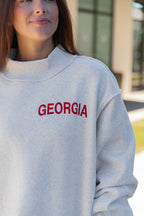 Georgia Embroidered Mock Neck