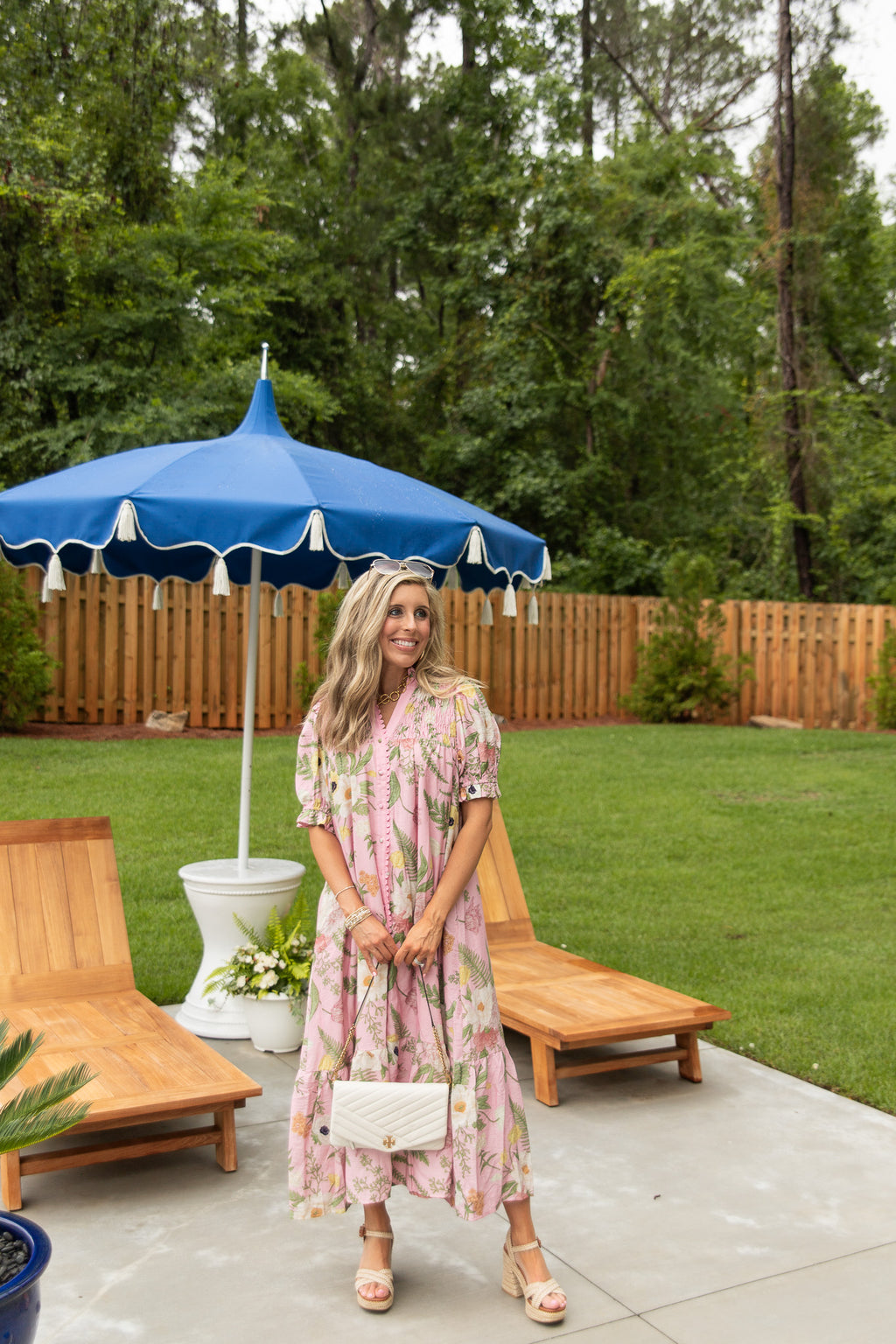 Eden Bloom Button Front Midi Dress