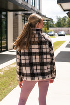 Reina Checkered Fleece Pullover