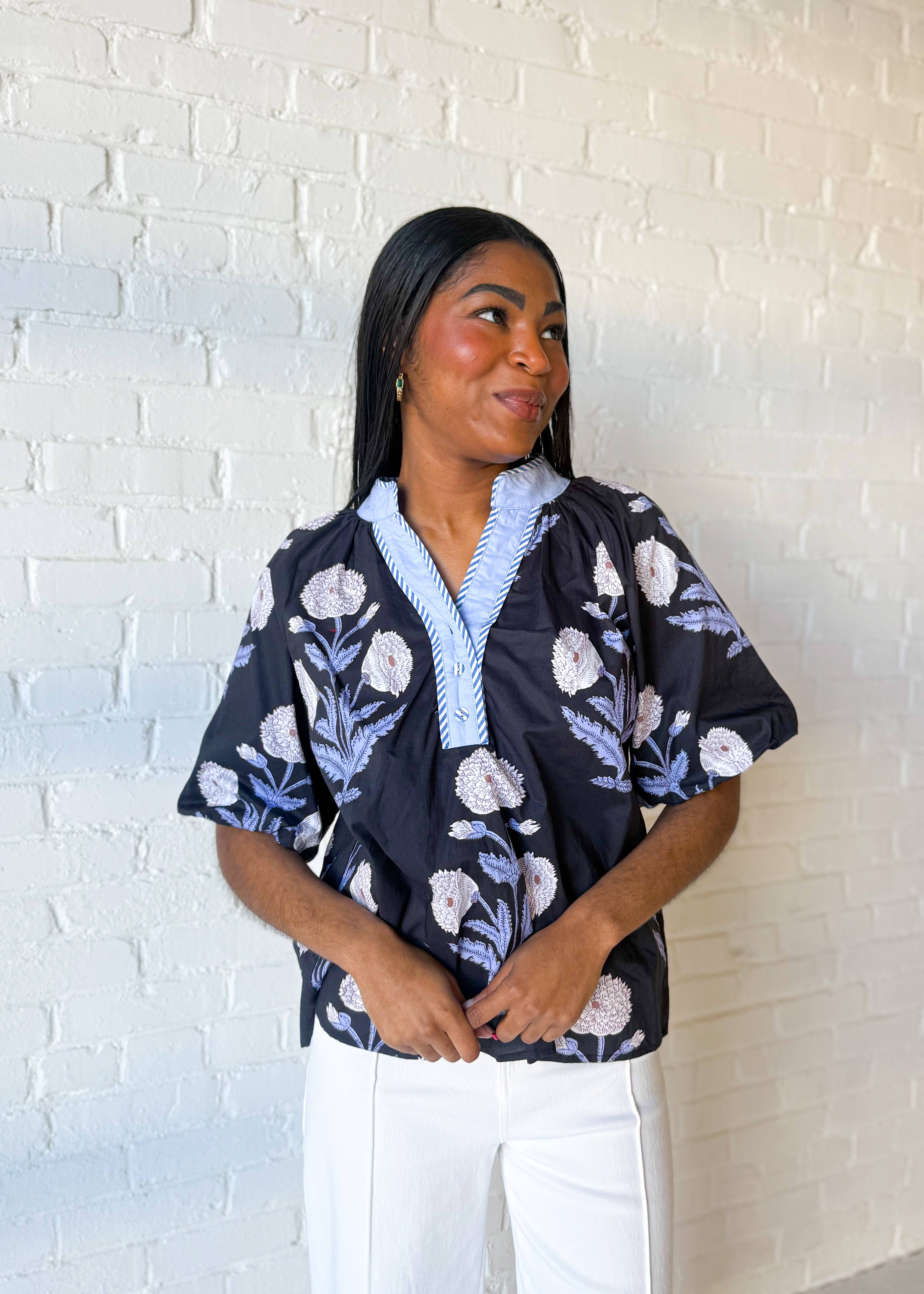 Rosie Split Neck Top