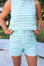 Ryleigh Front Pocket Gingham Shorts