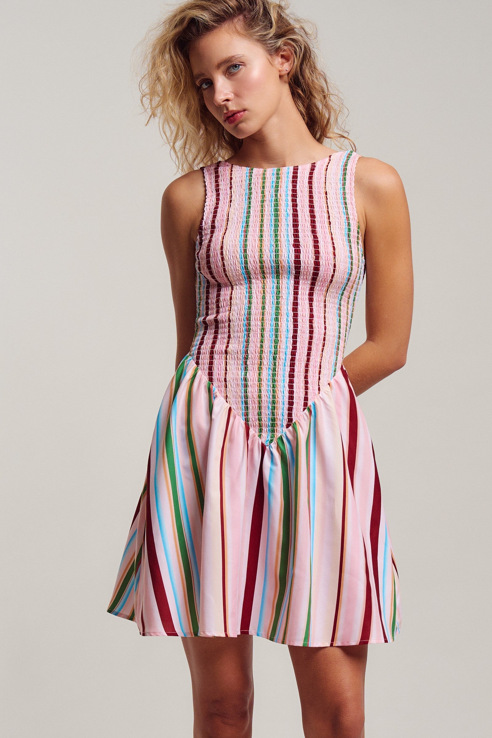 Candy Stripe Mini Dress