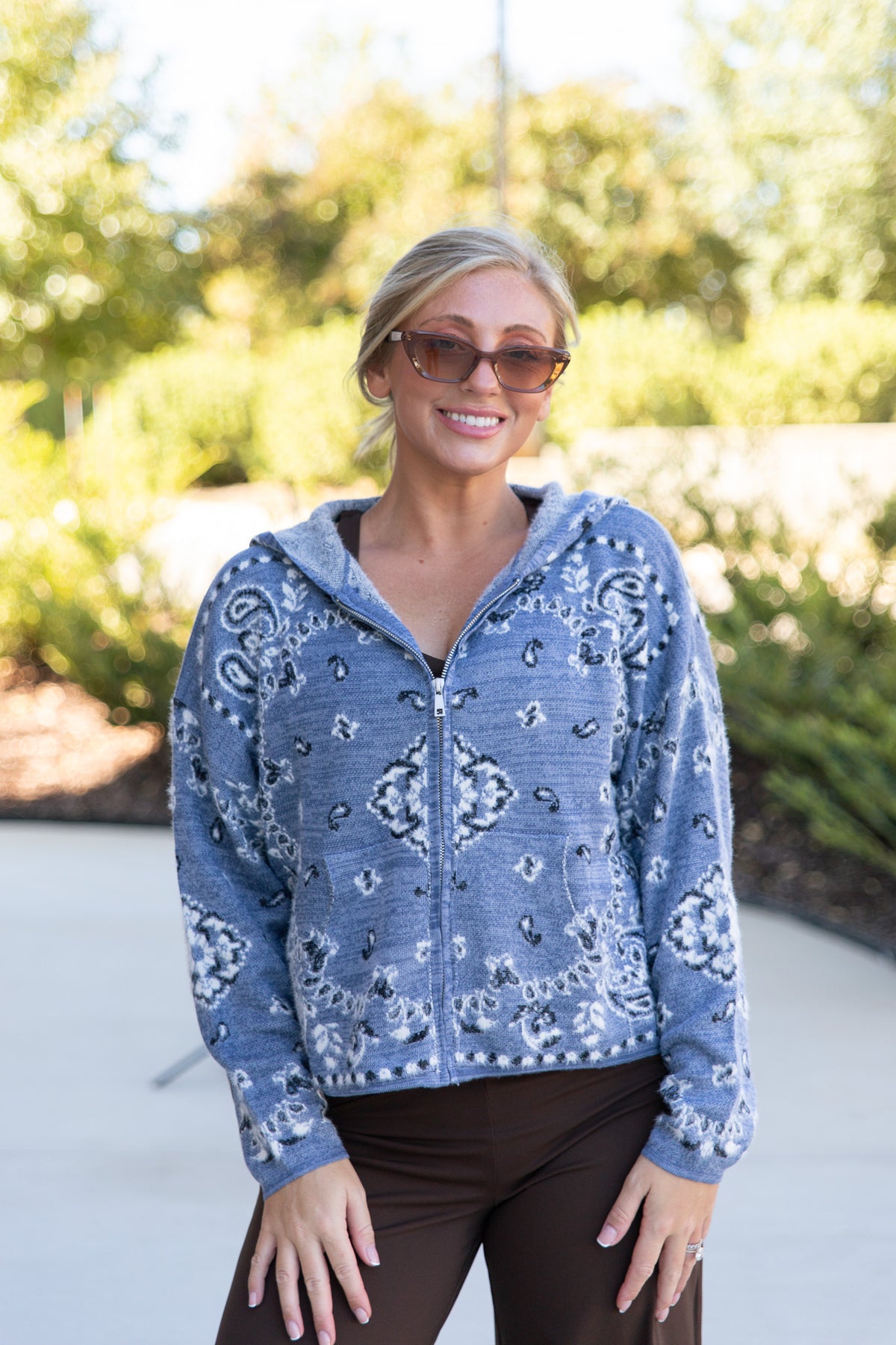Western Skies Zip-Up Cardigan