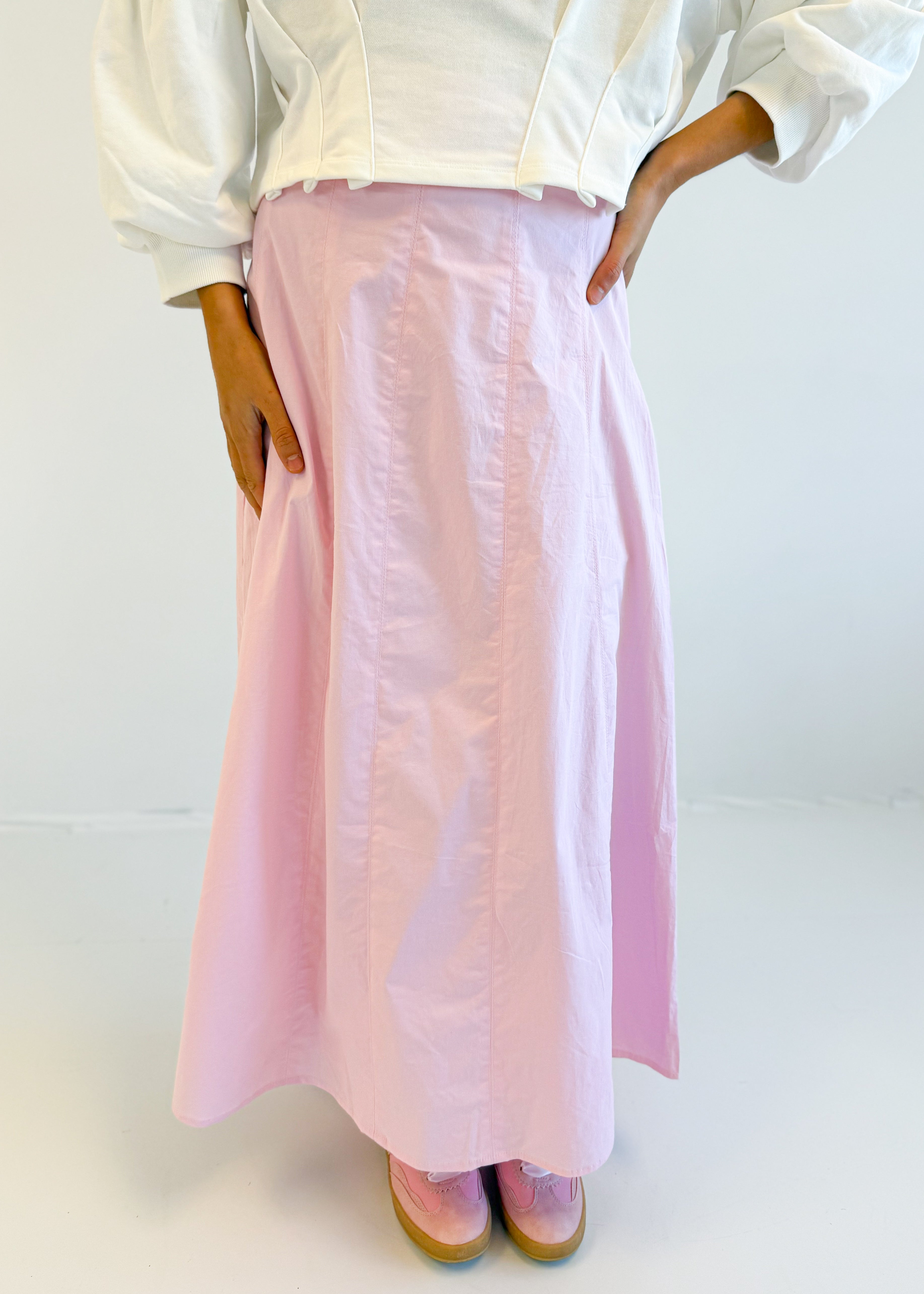 Florence Vertical Seam Midi Skirt