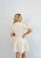 Chloe Puff-Sleeve Knit Set