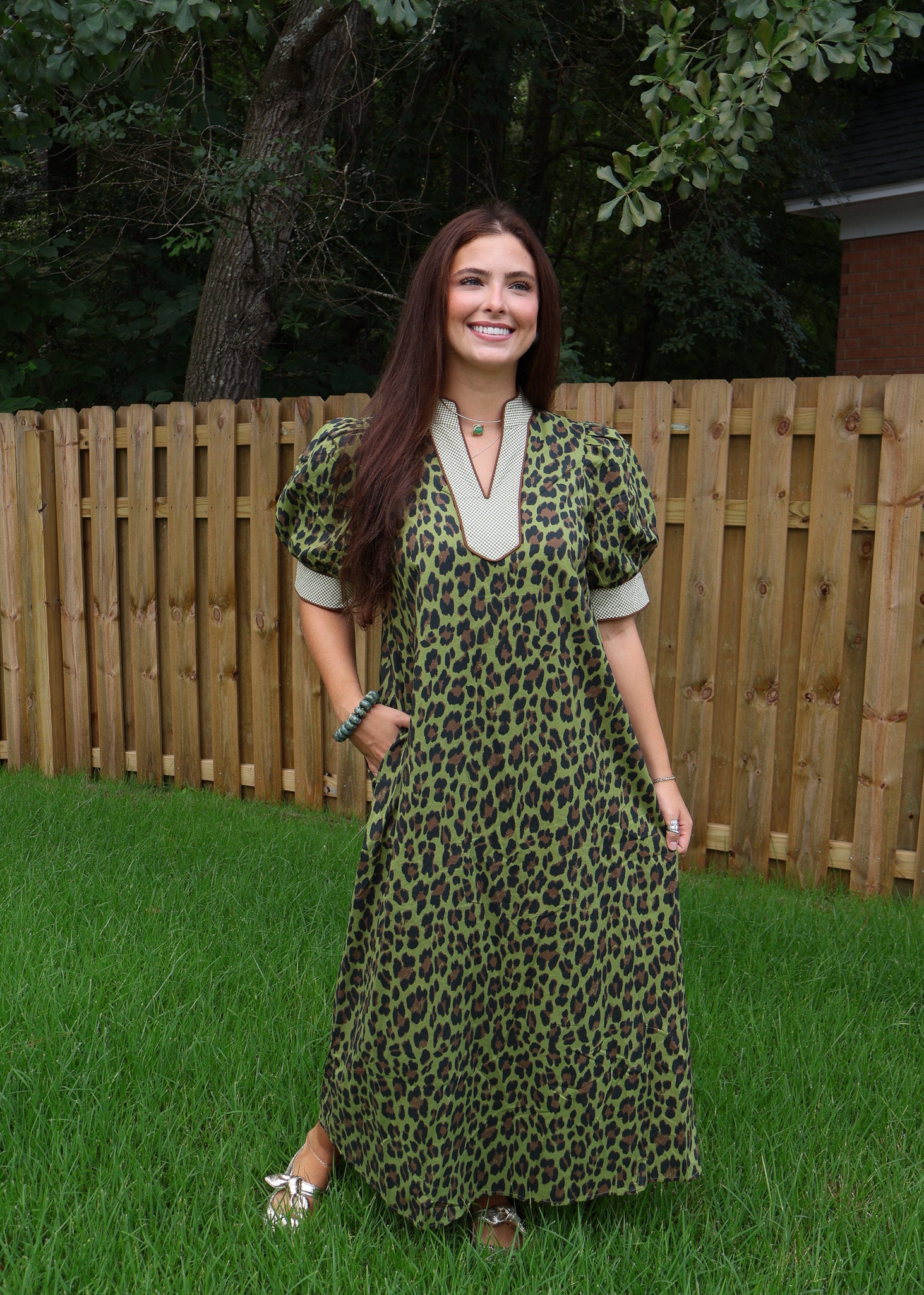 Alina Patterned Midi Dress