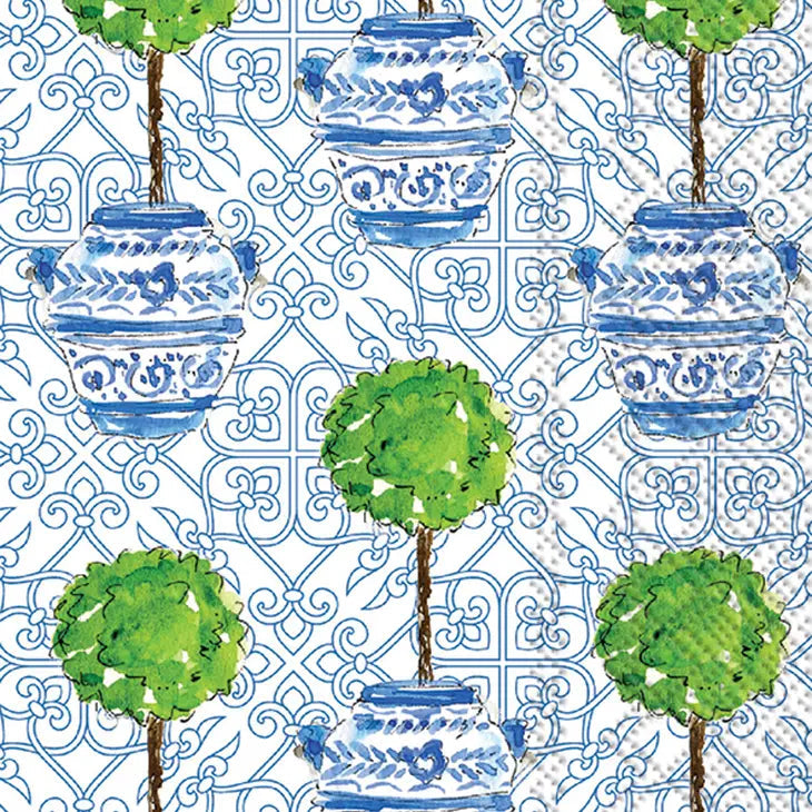 Set of 16 Topiary Cocktail Napkins