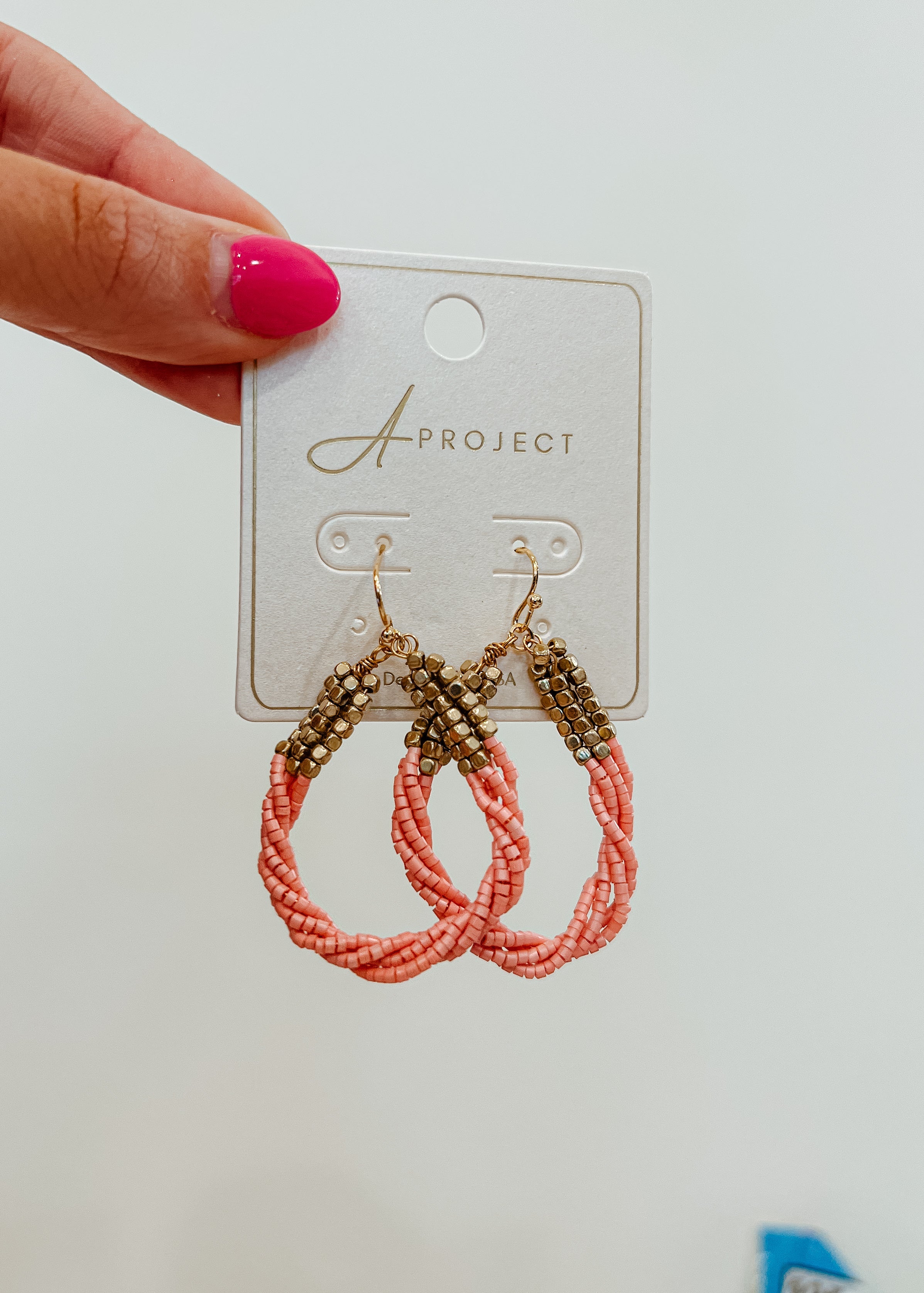Seed Beaded Teardrop Earrings