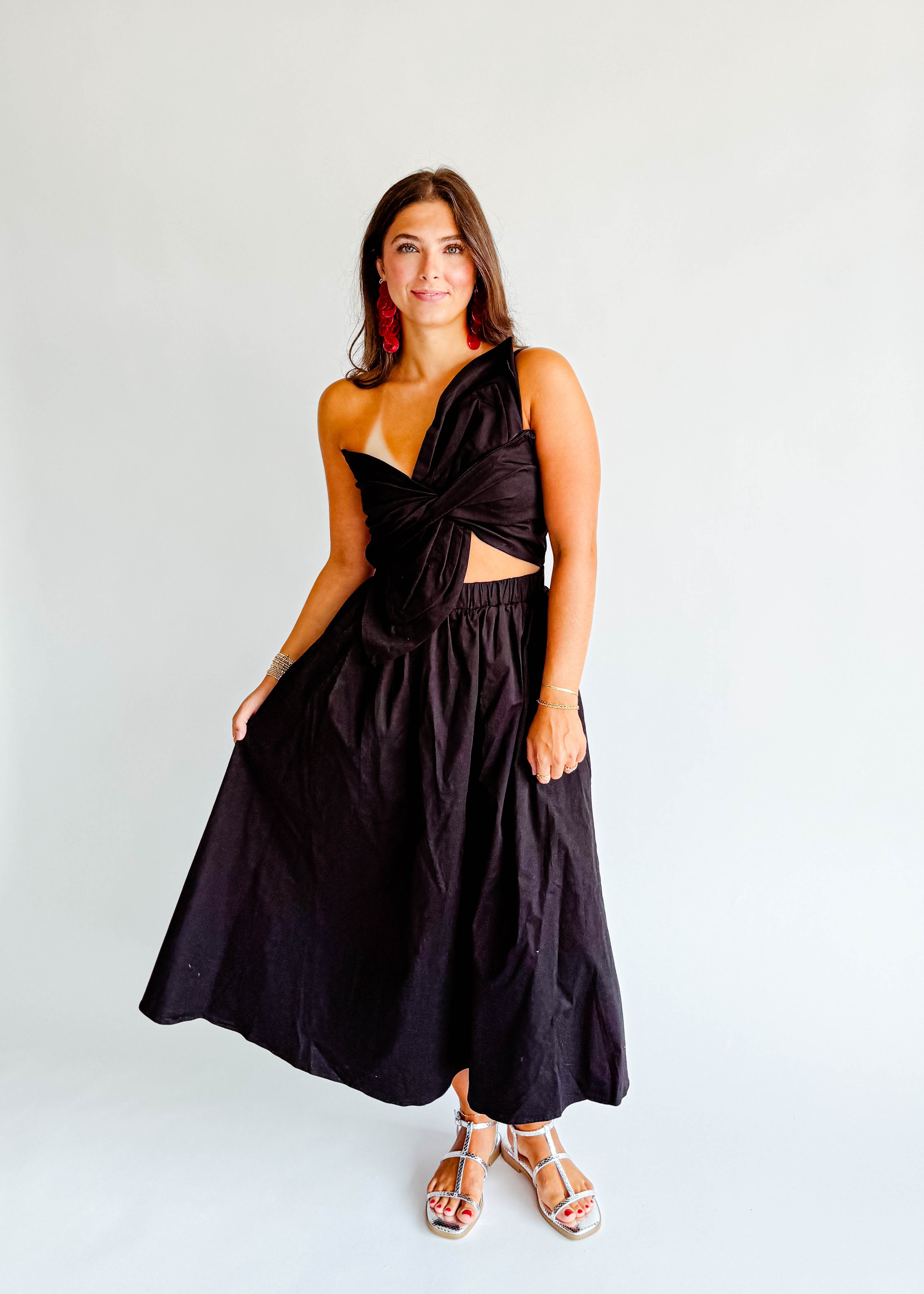 Shayla One-Shoulder Cutout Dress – The Swank Company